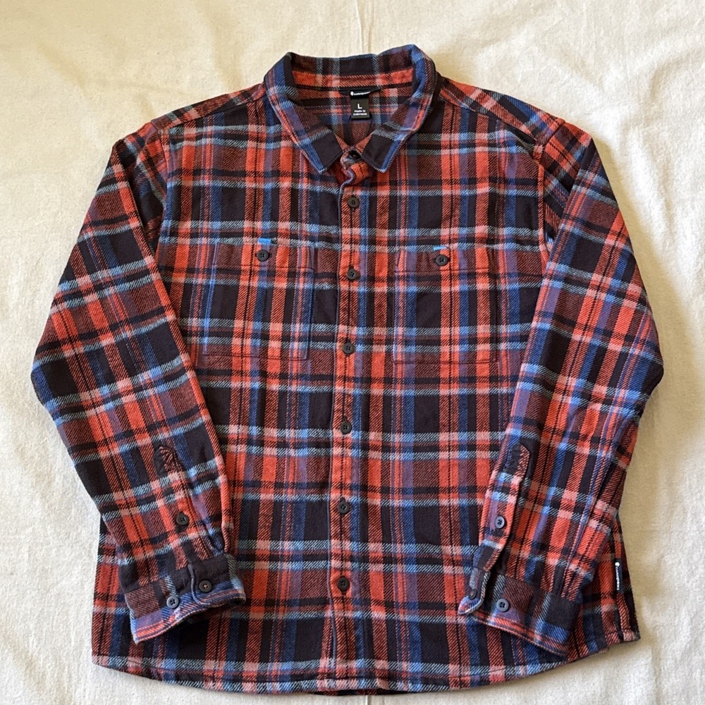 Cotopaxi Heavyweight Flannel Shirt Mens Large Plaid Organic Cotton Outdoor NWOT
